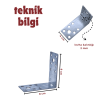 8x8 L Köşe Demiri | 80mm x 80mm Mobilya Bağlantı Elemanı | Dayanıklı ve Geniş Kullanımlı Çözüm