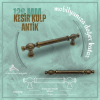 Kesir Mobilya Kulp | Antik Sarı Renk, 128 mm Vida Aralığı | Lüks ve Şık Tasarım