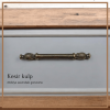 Kesir Mobilya Kulp | Antik Sarı Renk, 128 mm Vida Aralığı | Lüks ve Şık Tasarım
