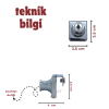Canex Tekli Tip Kare Cam Kilidi | Pratik ve Güvenli Cam Kilidi Çözümü