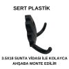 Mercan Sert Plastik Siyah Vestiyer Askısı - 5li Set
