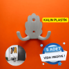 Mercan Sert Plastik Beyaz Vestiyer Askısı - 5li Set