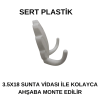 Mercan Sert Plastik Beyaz Vestiyer Askısı - 5li Set