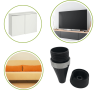 Zarif Siyah Mobilya Ayağı - 4lü Paket, 14 Cm Şık ve Dayanıklı