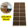 Yapışkan Keçe - 35mmx55mm, Kahverengi, 12li Paket, Masa ve Sandalye Koruyucu