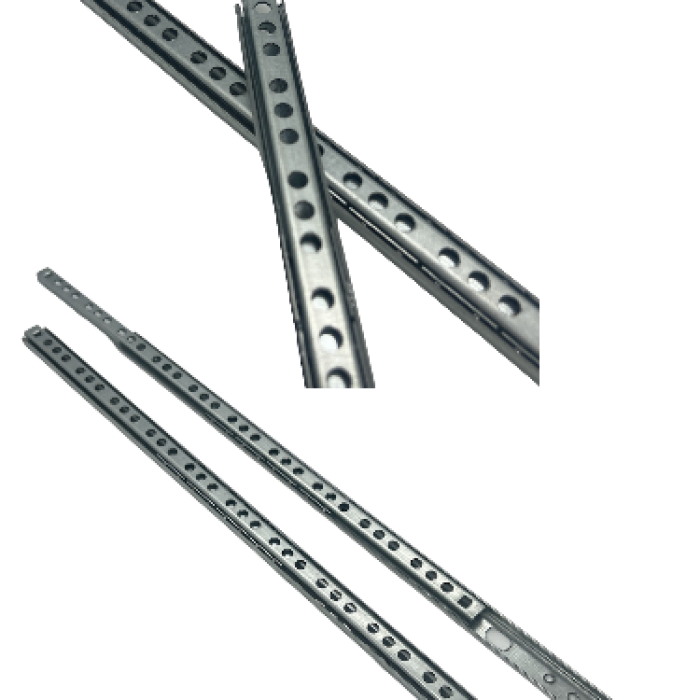 17mm 27.8cm Gömme İnce Teleskopik Bilyeli Dolap Çekmece Rayı - 2 Takım Set