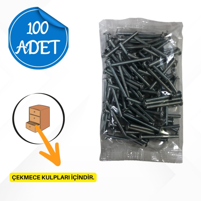 KULP VİDASI M4X40 ÇEKMECE İÇİN (100 ADET)