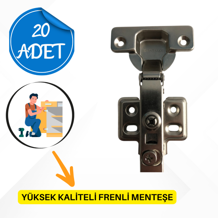 Talentmax Frenli Düz Menteşe|A Plus Kalite (20 Adet)