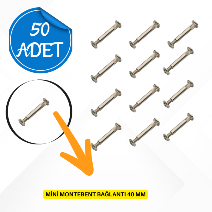 Mini Montebent Bağlantı 40mm (50 Adet)