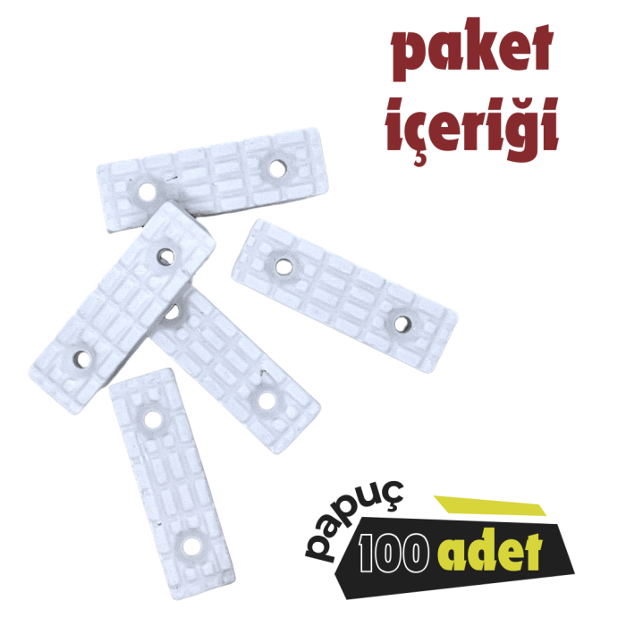 Beyaz Baza Pabucu | Mobilya Ayak Koruyucu(100 Adet)