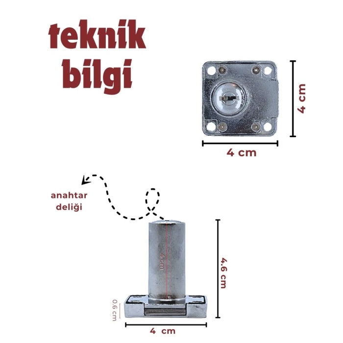 Kimex 138.38 Çekmece Kilidi | Dayanıklı ve Güvenilir | Mobilya ve Çekmeceler İçin