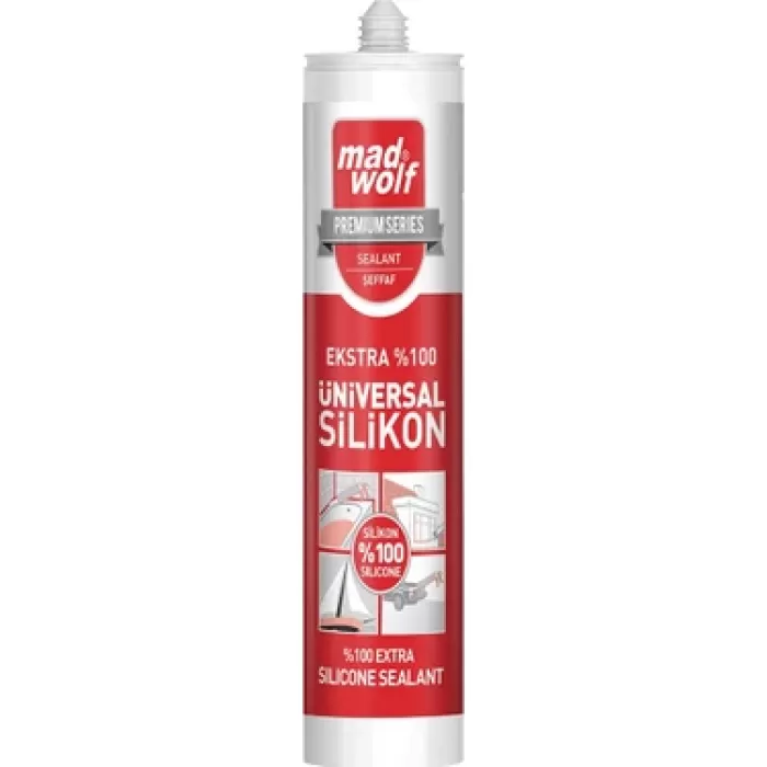 Madwolf Şeffaf Silikon 310 Ml | Suya Dayanıklı, Esnek ve Yüksek Yapıştırma Gücü