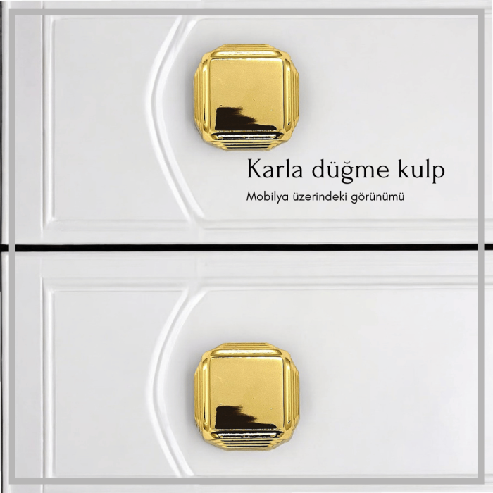 Karla Mobilya Kulp | Altın Renk | Tek Vida Montajlı Lüks ve Şık Tasarım