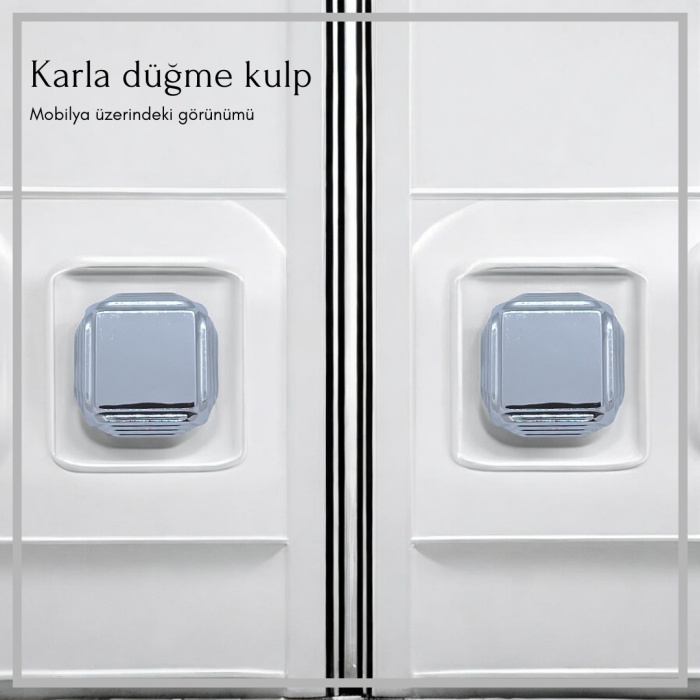Karla Mobilya Kulp | Krom Renk | Tek Vida Montajlı Modern ve Şık Tasarım
