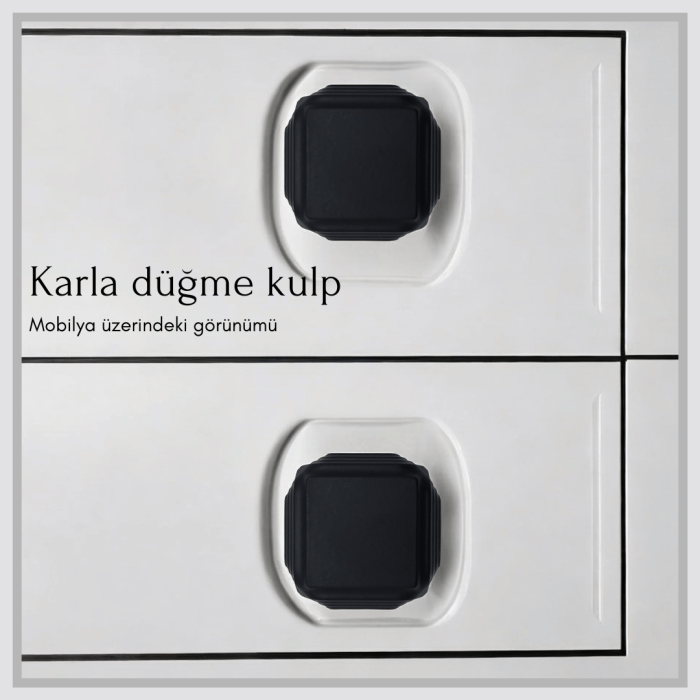Karla Mobilya Kulp | Siyah Renk | Tek Vida Montajlı Minimalist ve Şık Tasarım