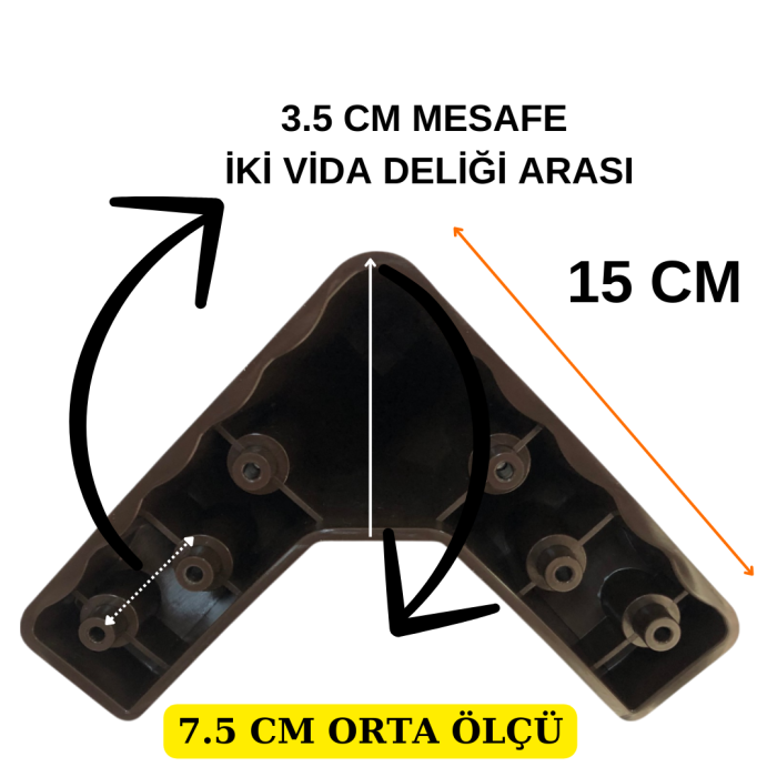 Siyah Renk Selvi Mobilya Ayak | 14 cm Uzunluk, 180 Gram Ağırlık ile Modern ve Dayanıklı Çözümler