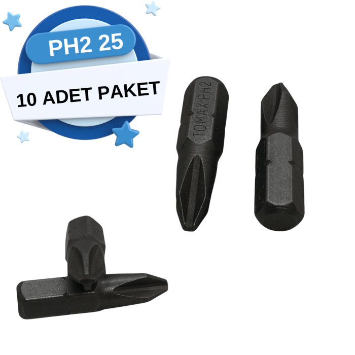 PH2 25 mm Vidalama Ucu | Kompakt ve Yüksek Performanslı | Dayanıklı ve Güvenilir