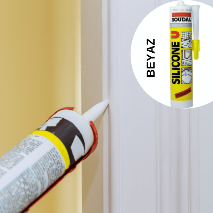 Soudal Şeffaf ve Beyaz Silikon Set - 280 Gram, Profesyonel ve Ev Kullanımı İçin İdeal