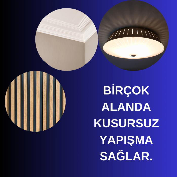 Stern High Tack Korniş Yapıştırıcı | 290 ml x 2 Adet | 5 Dakikada Kuruma | 350 kg Taşıma Kapasitesi