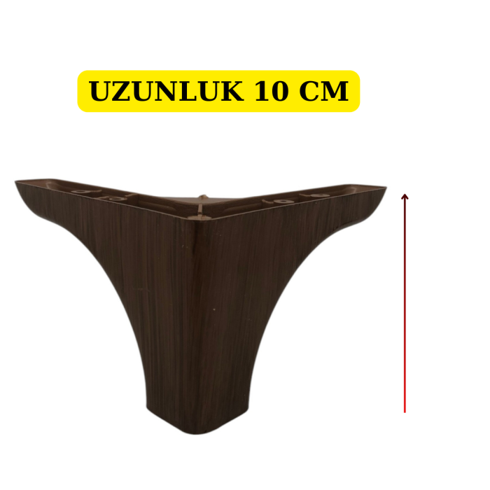 Ceviz Klasik Mobilya Ayağı - 10 cm, Şık ve Dayanıklı Tasarım