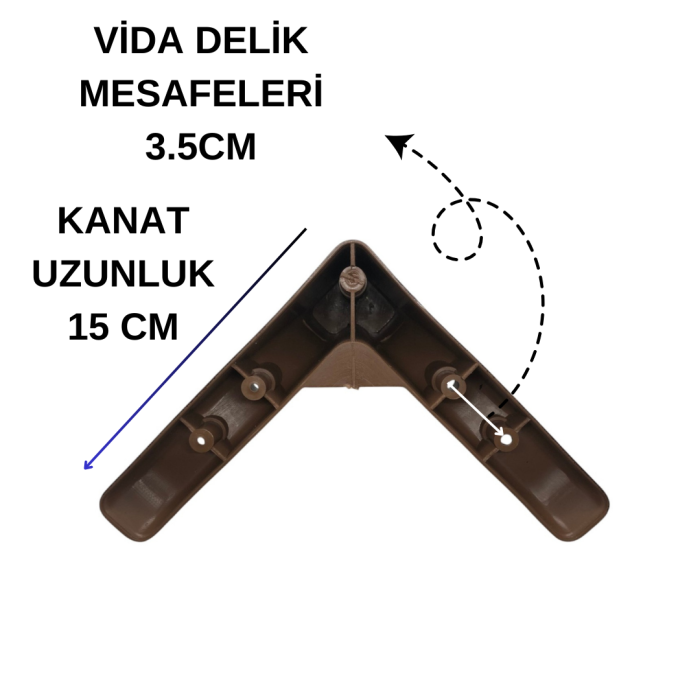Ceviz Klasik Mobilya Ayağı - 10 cm, Şık ve Dayanıklı Tasarım