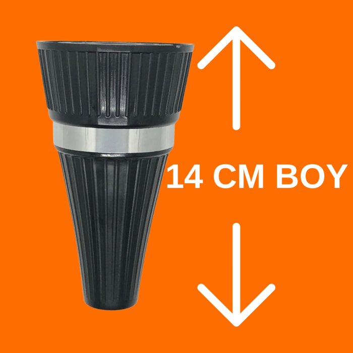 Zarif Siyah Mobilya Ayağı - 4lü Paket, 14 Cm Şık ve Dayanıklı