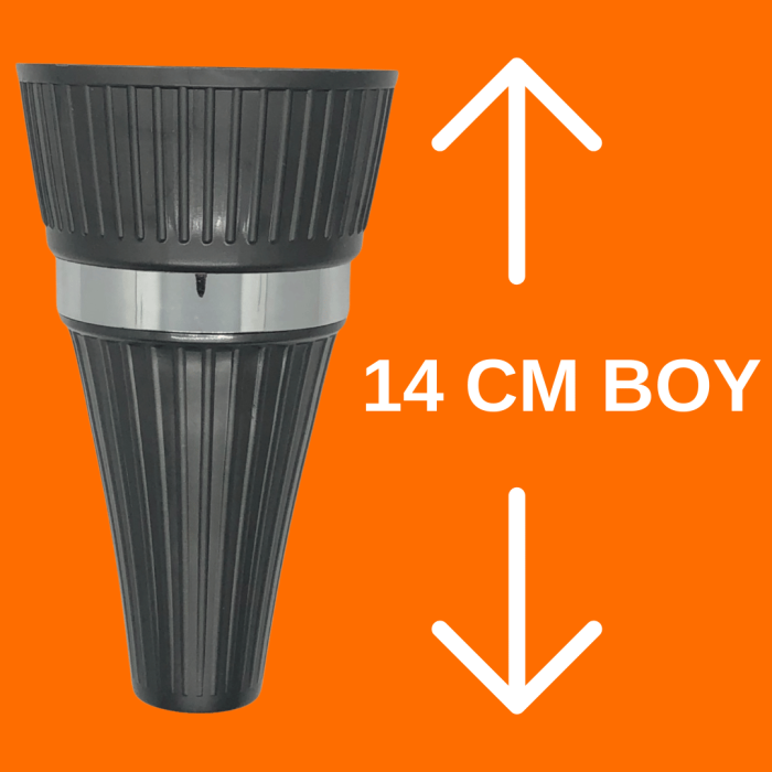 Zarif Antrasit Mobilya Ayağı - 4lü Paket, 14 Cm Şık ve Dayanıklı