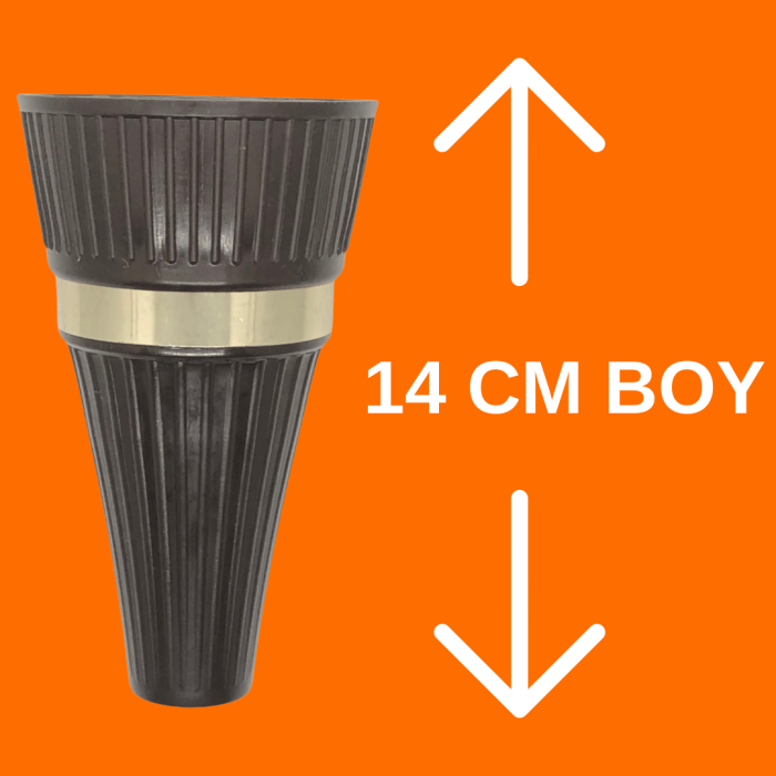 Zarif Ceviz-Altın Mobilya Ayağı - 4lü Paket, 14 Cm Şık ve Dayanıklı