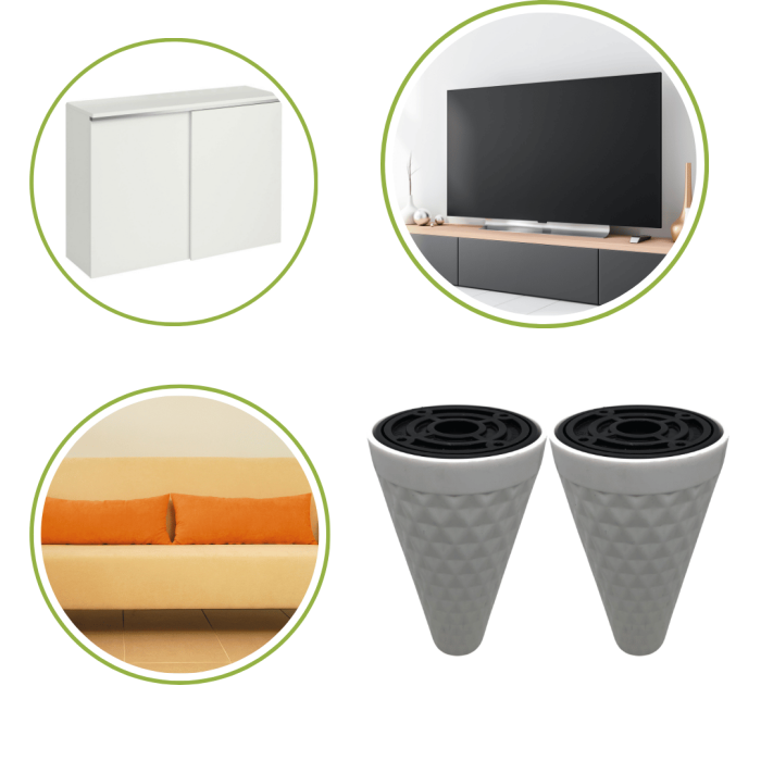 Mercan Beyaz Mobilya Ayağı - 4lü Paket, 14 Cm Şık ve Dayanıklı
