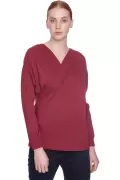 Double-Breasted Long-Sleeved Top