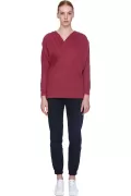 Double-Breasted Long-Sleeved Top
