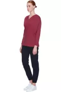 Double-Breasted Long-Sleeved Top