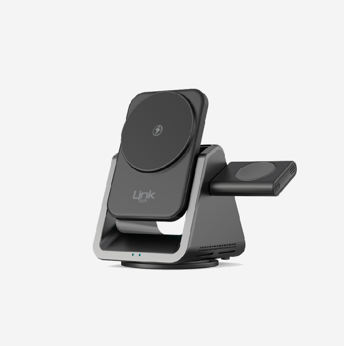W798 Premium 3’ü 1 Arada Masaüstü Telefon Tutacağı & Magsafe Wireless Şarj Aleti
