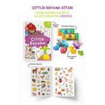 Çiftlik Boyama Kitabı - Oyun Hamurlu - 3 Yaş +