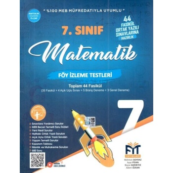 Fit Yayınları 7. Sınıf Matematik Föy İzleme Testleri 44 Fasikül