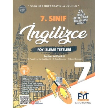 Fit Yayınları 7. Sınıf İngilizce Föy İzleme Testleri 44 Fasikül