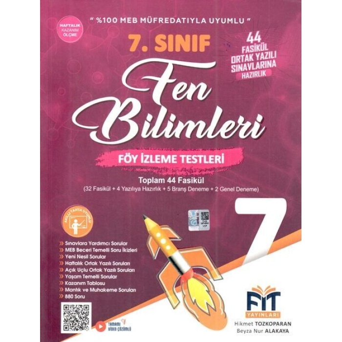 Fit Yayınları 7. Sınıf Fen Bilimleri Föy İzleme Testleri 44 Fasikül