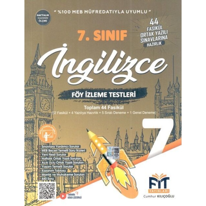 Fit Yayınları 7. Sınıf İngilizce Föy İzleme Testleri 44 Fasikül
