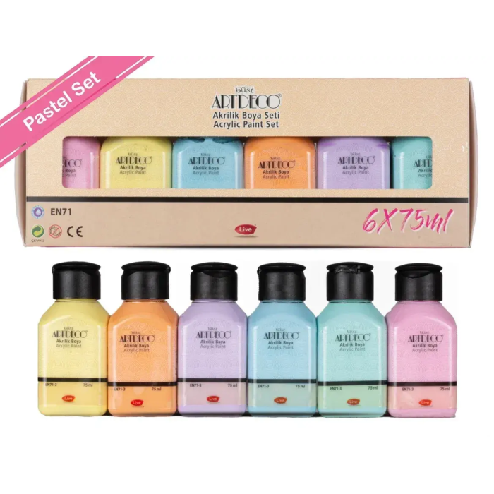 Artdeco Akrilik Boya 6X75Ml Set Pastel Renkler