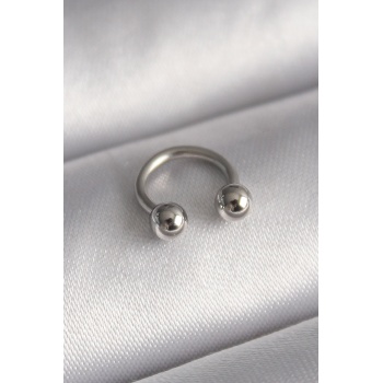 316l Çelik Gümüş Renk Halka Model Topçuk Piercing - Tj-pr1369