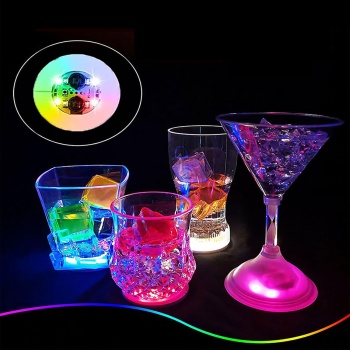 Işıklı Yapışkanlı Bardak Altı Aparatı Ledli 3 Fonksiyonlu 6 Cm Çap