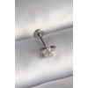 316l Çelik Gümüş Renk Zirkon Taşlı Yıldız Model Tragus Piercing - Tj-pr1351
