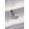 316l Çelik Gümüş Renk Zirkon Taşlı Yıldız Model Tragus Piercing - Tj-pr1353