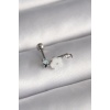 316l Çelik Gümüş Renk Zirkon Taş Detay Beyaz Çiçek Model Tragus Piercing - Tj-pr1357