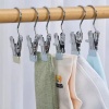 Buffer® 4lü Paslanmaz Çelik Pantolon,şal,şapka,fular,atkı,çanta Askısı Mandallı Askılık