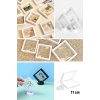 11x11cm Standlı 3d Takı Ziynet Hatıra Koleksiyon Saklama Kutusu Şeffaf Film Çerçevesi
