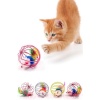 Renkli Metal Kafesli Peluş Fareli Kedi Köpek Oyuncağı Oyun Topu 6 Cm