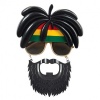 Rasta Peruklu Rasta Sakallı Bob Marley Bıyıklı Parti Gözlüğü 27x18 Cm
