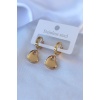 316l Çelik Gold Renk Kalp Model Kadın Küpe - Tj-bkp7751