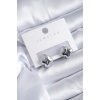 Gümüş Renk Yonca Model Pirinç Kadın Küpe - Tj-bkp8081